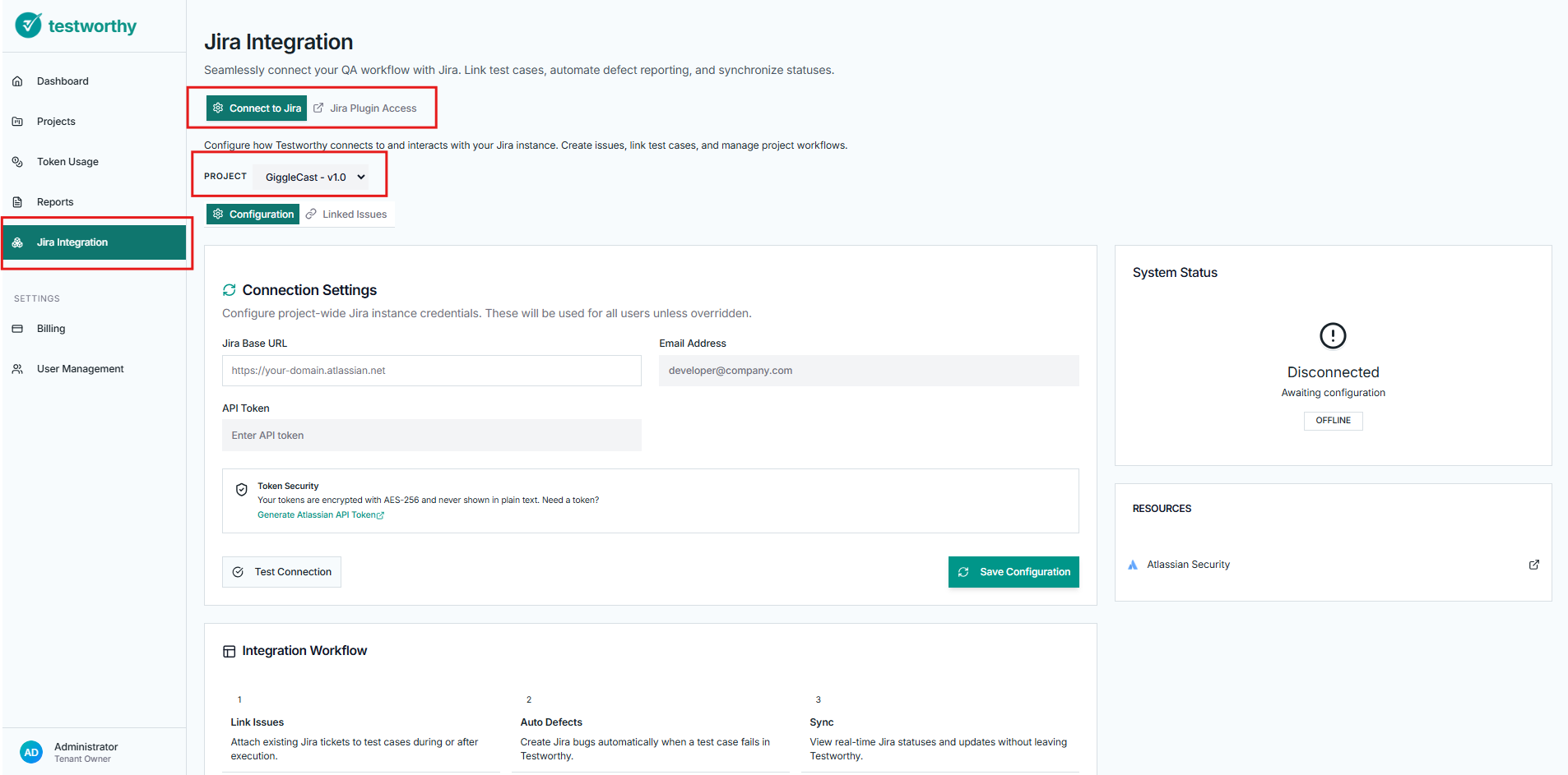 Integration Settings